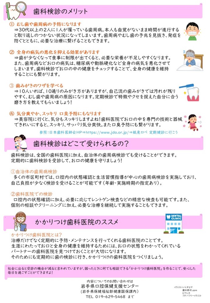 歯科検診を受けよう(裏)