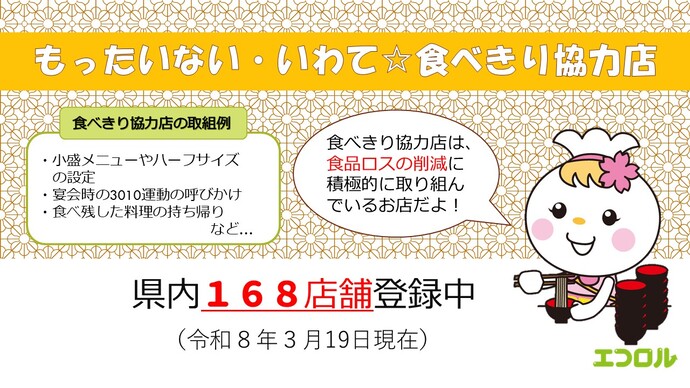 食べきり協力店登録店舗数表示