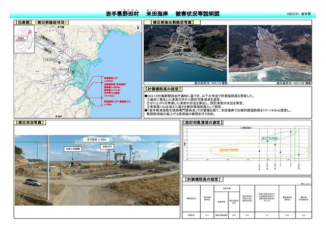 米田海岸被害状況等説明図p1