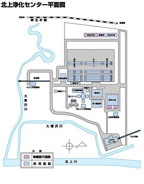 北上浄化センター平面図