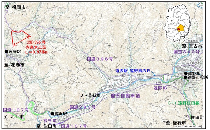 工事箇所の位置図