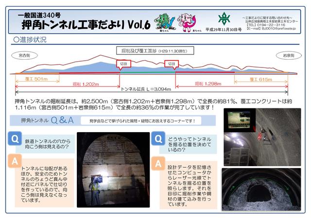 押角トンネル工事だより第6号