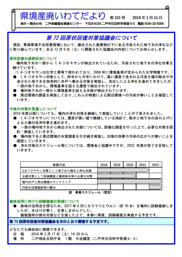 県境産廃いわてだより第125号