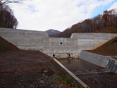 C-1砂防堰堤建設状況の写真