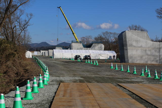 （仮称）新小谷木橋工事状況（北上川右岸側）の写真