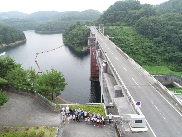 写真：ドローンでの記念撮影