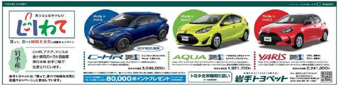 写真：岩手トヨペット販売車種チラシ