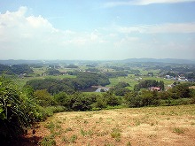 奥州市江刺区藤里外ノ沢から見る高原・丘陵地農村の景観