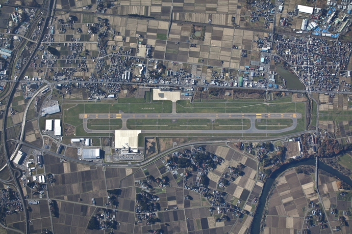 花巻空港の航空写真
