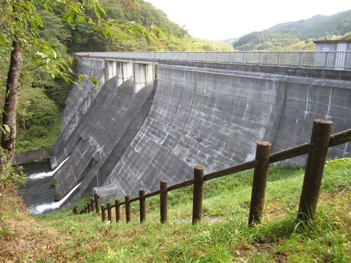 遠野ダム下流面