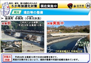 堤防等の整備（岩泉町 小本川）