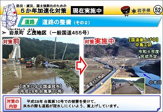 道路の整備（岩泉町 乙茂地区）