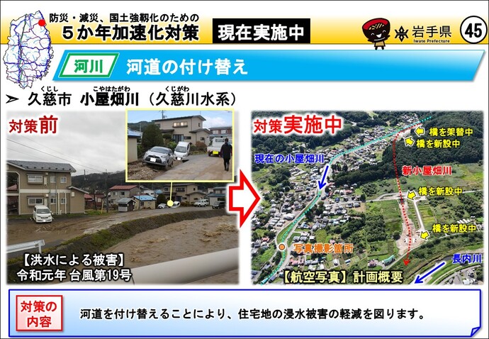 久慈市 小屋畑川（久慈川水系）