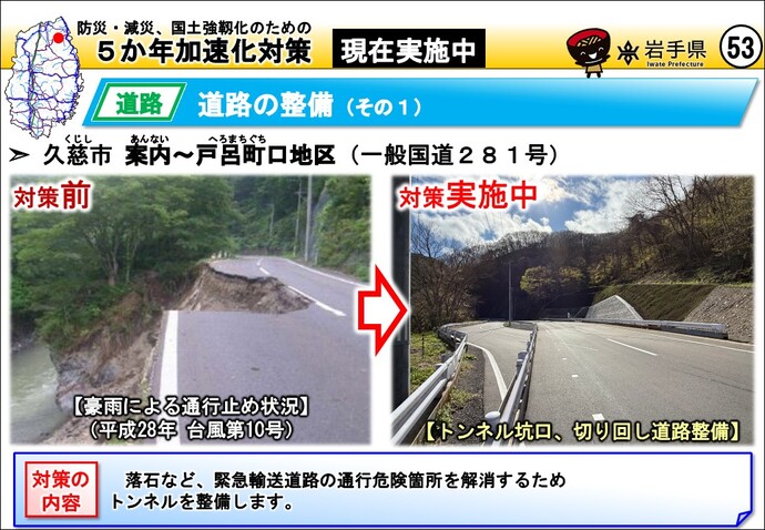 久慈市 案内戸呂町口地区（一般国道281号）