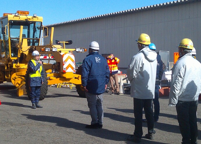 除雪機械出動式の様子の写真
