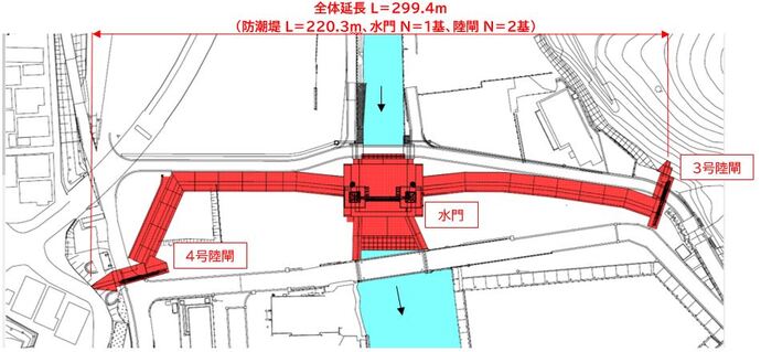 港地区平面図