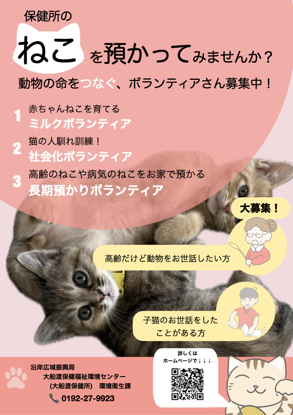大船渡一時預かりポスター