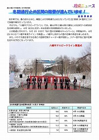 冬期通行止め区間の除雪が進んでいます！