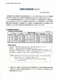 不適切な事務処理について