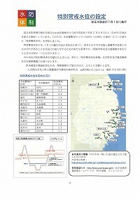 水防法特別警戒水位の設定