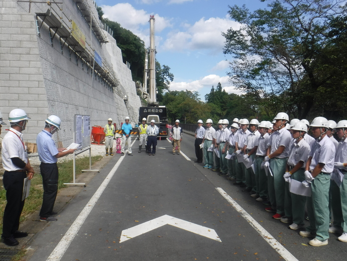 【令和6年10月7日掲載】一関工業高等学校土木科2年生を対象に建設工事現場見学会を開催しました！