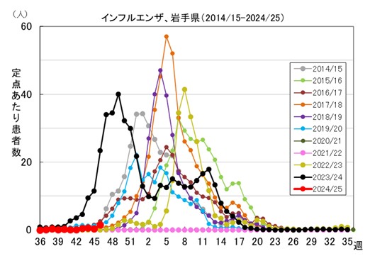 各年の流行状況