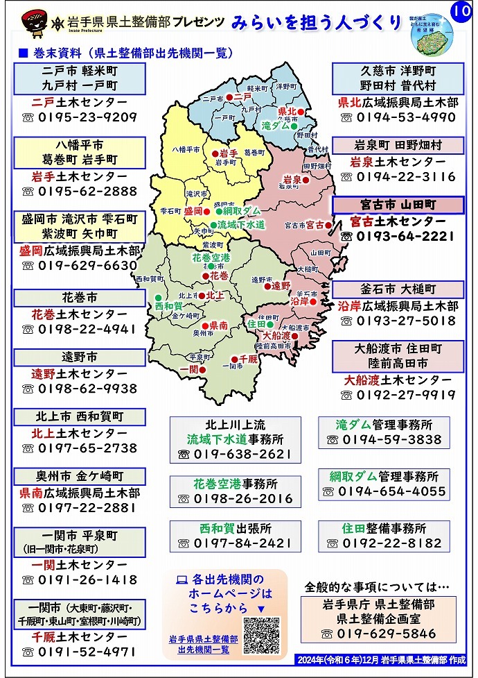 【宮古土木センター管内】岩手県県土整備部プレゼンツ　みらいを担う人づくり～出前講座・防災教育等のご紹介～