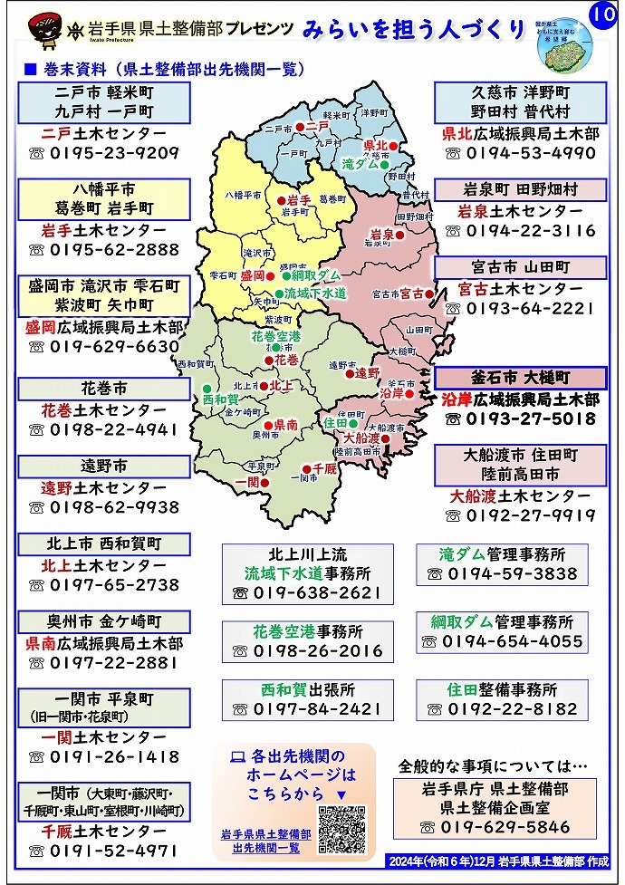 【沿岸広域振興局土木部管内】岩手県県土整備部プレゼンツ　みらいを担う人づくり～出前講座・防災教育等のご紹介～