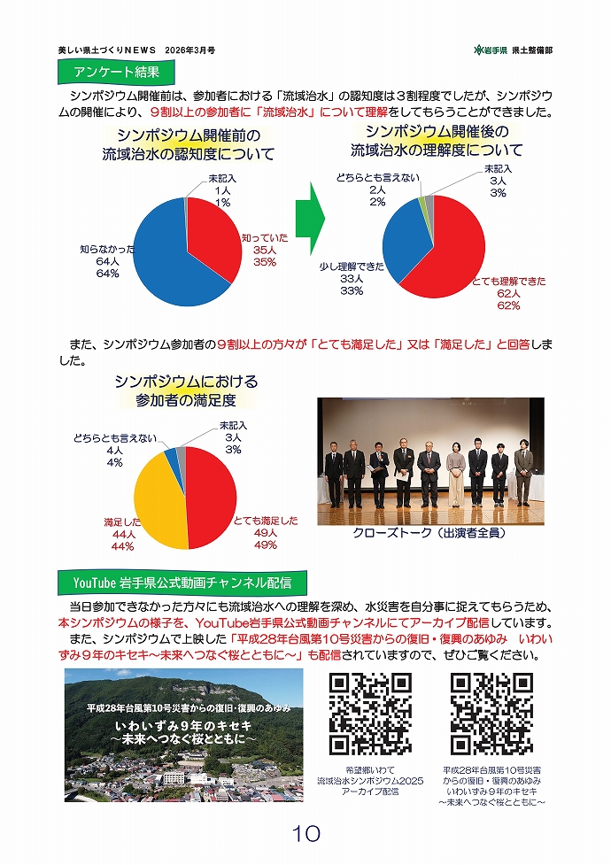 流域治水シンポジウム2025開催！ …河川課