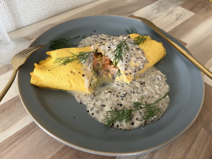 岩手の風味香る 岩手県産サーモンオムレツ