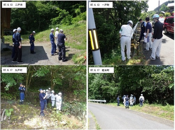 【令和7年6月23日掲載】二戸土木センターで土砂災害警戒区域等の点検パトロールを実施しました！