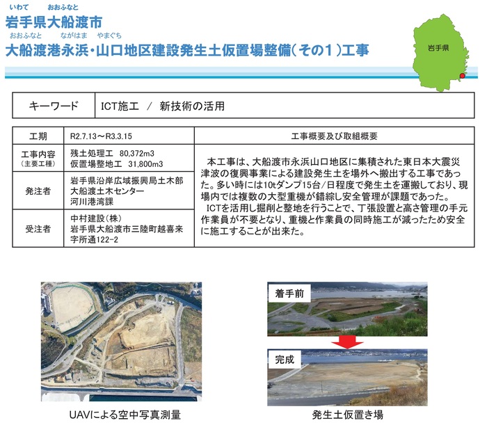 【令和8年1月8日掲載】岩手県県土整備部発注のICT活用工事の事例を紹介します！～いわての建設業の生産性向上