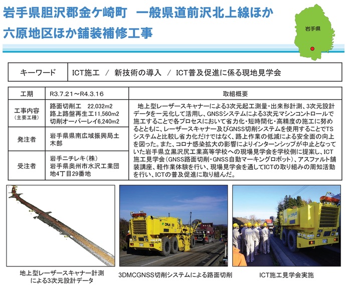 【令和8年2月4日掲載】岩手県県土整備部発注のICT活用工事の事例を紹介します！～いわての建設業の生産性向上