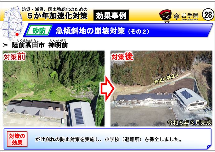 【令和7年9月25日掲載】岩手県内の5か年加速化対策の効果事例を紹介します！～陸前高田市 神明前