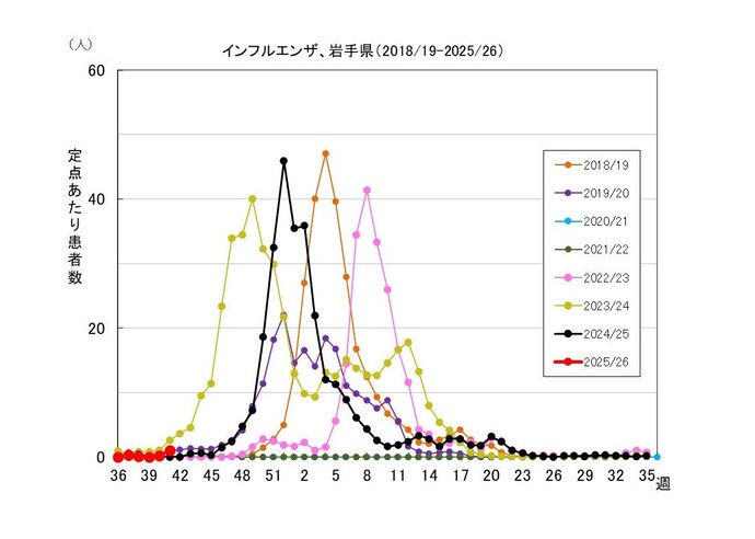 各年の流行状況