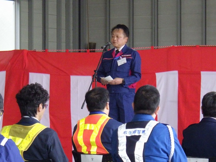 除雪出動式の挨拶の様子（2）