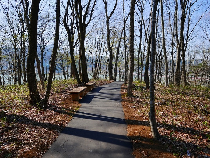 【令和7年11月11日掲載】岩手県立御所湖広域公園のさくら園の遊歩道沿いの展望台から、御所湖を一望できます！
