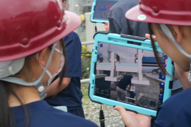 工事現場AR体験2(閉伊川水門)