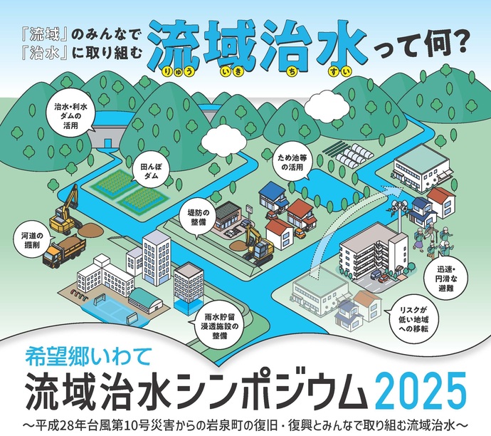 【令和7年12月1日掲載】岩手県で初！流域治水をテーマにしたシンポジウムを開催します！