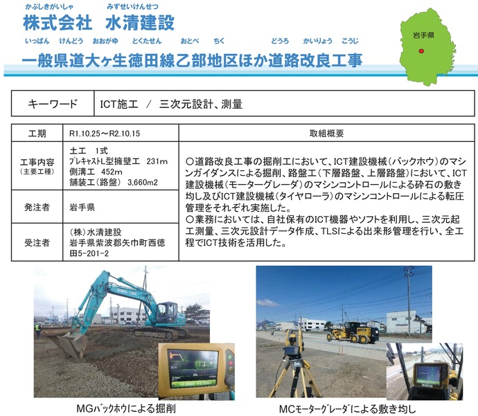 【令和8年1月23日掲載】岩手県県土整備部発注のICT活用工事の事例を紹介します！～いわての建設業の生産性向上