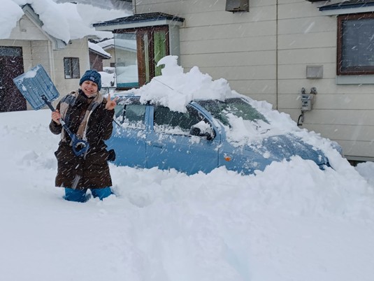 雪かきの様子