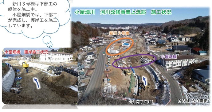 【令和8年2月25日掲載】岩手県久慈市 二級河川小屋畑川広域河川改修事業の進捗状況等の情報を、かわら版としてお知らせします！（第5号 令和8年2月）