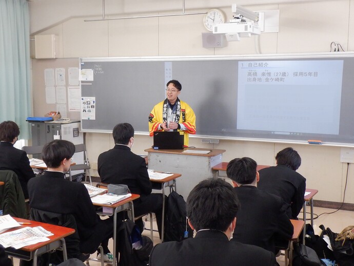 【令和8年2月24日掲載】黒沢尻工業高校土木科を対象に岩手県職員総合土木職について紹介しました！