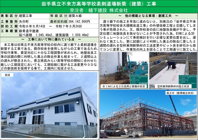 【令和8年2月2日掲載】令和7年度優良県営建設工事表彰を受賞した工事の工事概要や取組みを紹介します！