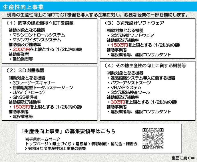 【令和8年5月28日掲載】ICT機器の導入で現場の生産性アップ！